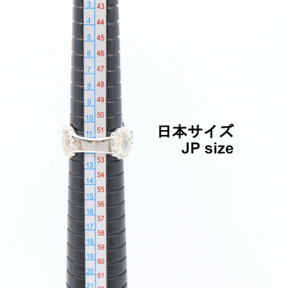 K18ホワイトゴールド 色石リング