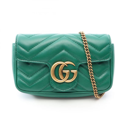 グッチ GGマーモント レザーショルダーバッグ