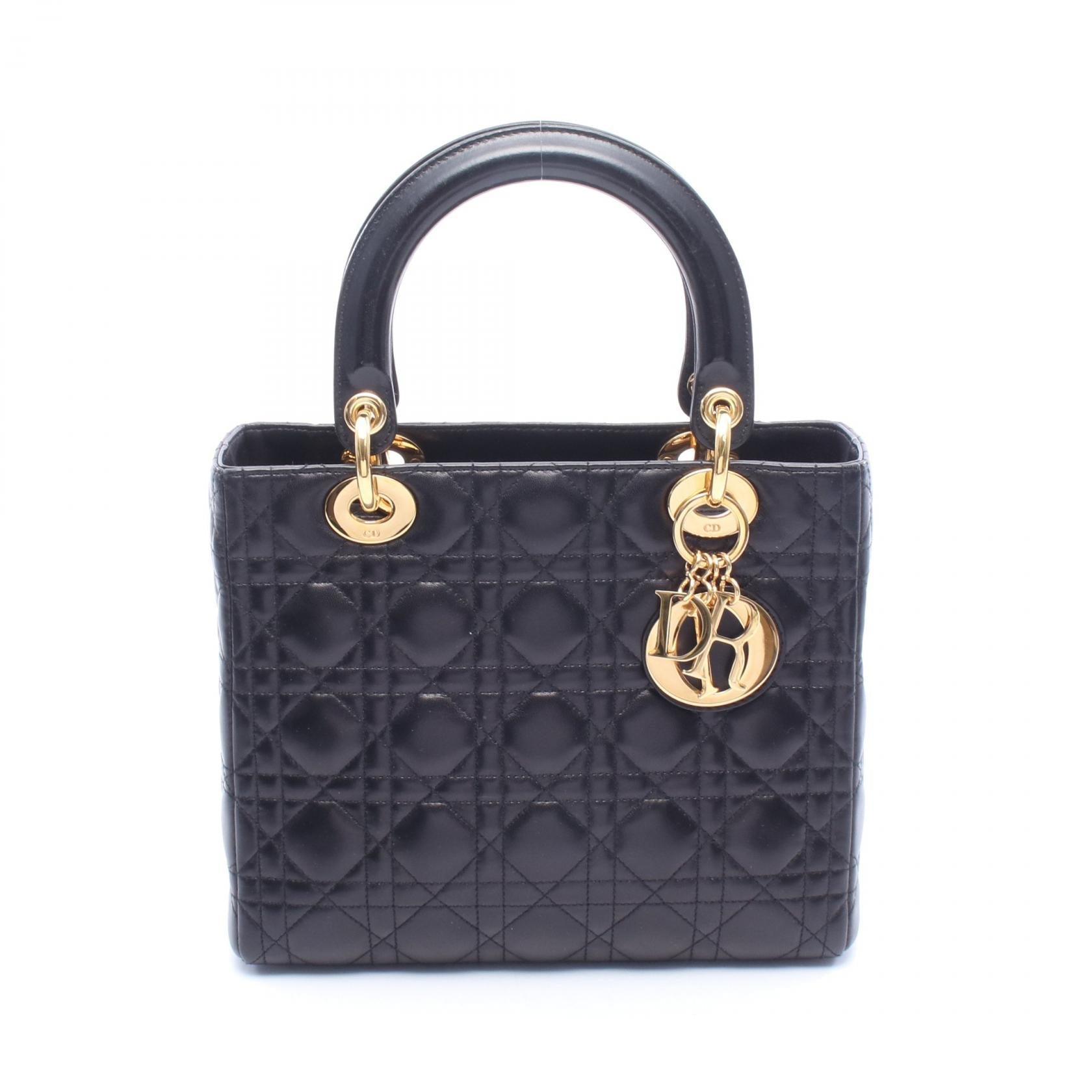 ディオール LADY DIOR レザーハンドバッグ