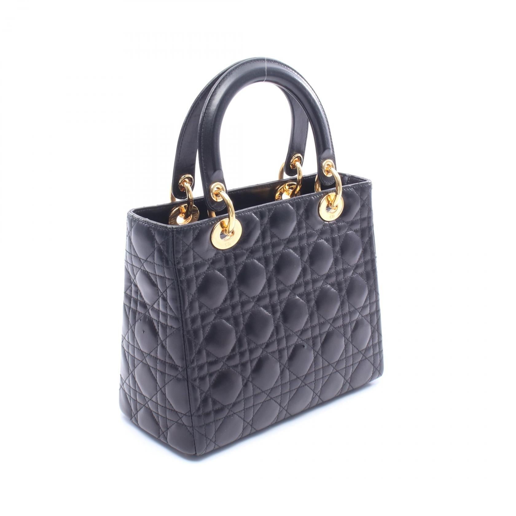 ディオール LADY DIOR レザーハンドバッグ