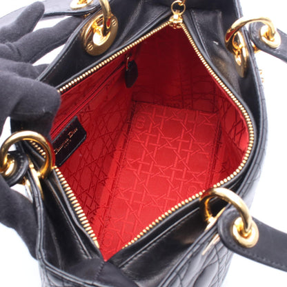ディオール LADY DIOR レザーハンドバッグ