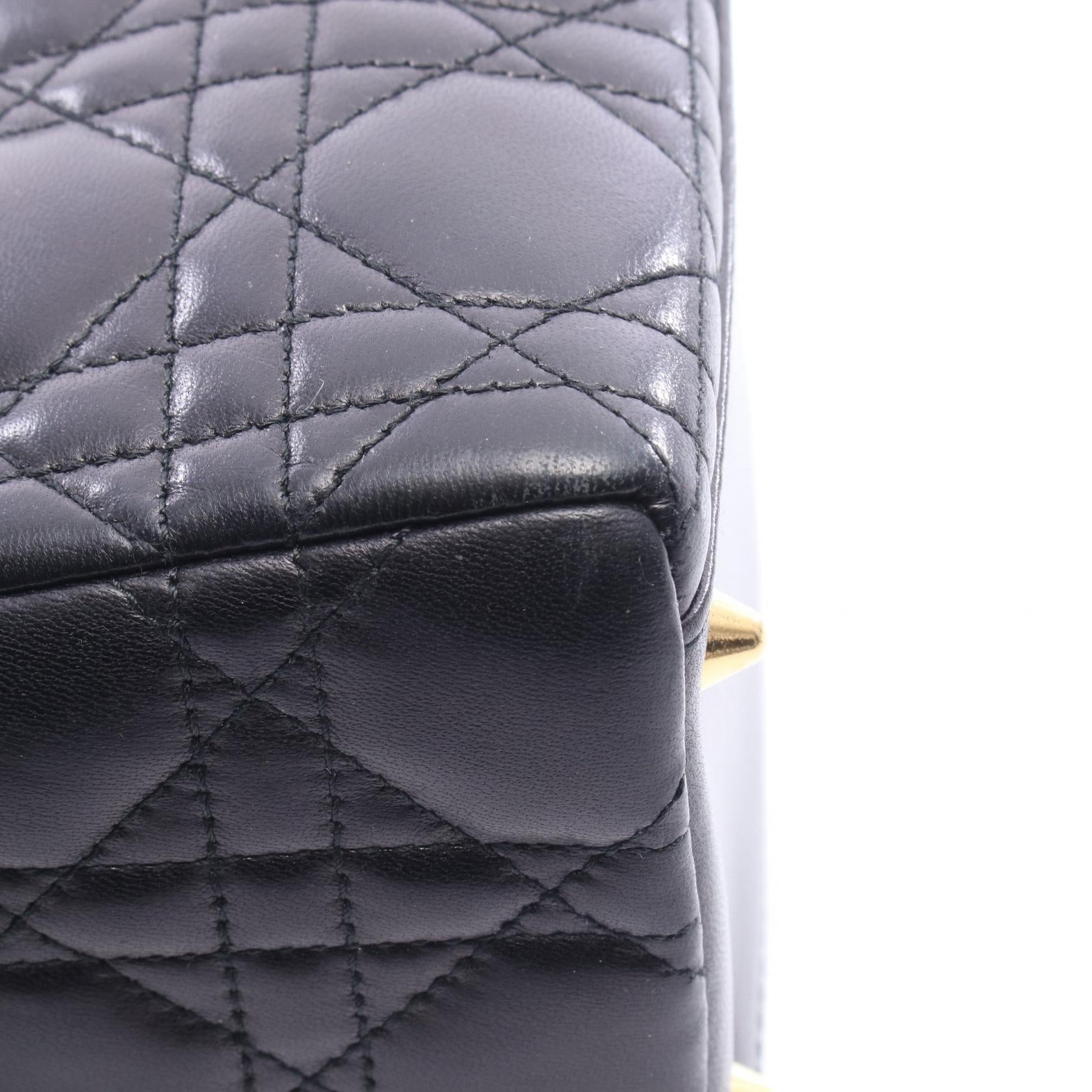 ディオール LADY DIOR レザーハンドバッグ