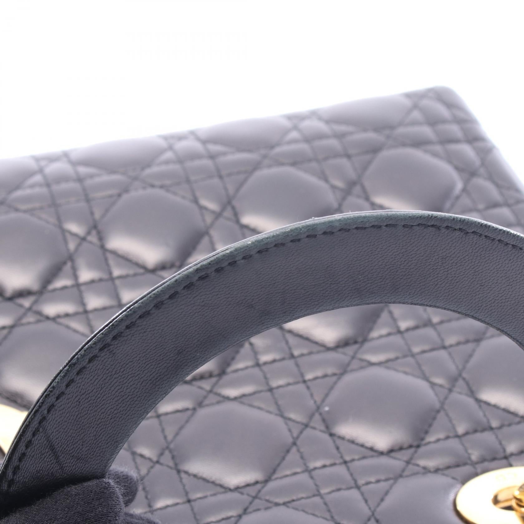 ディオール LADY DIOR レザーハンドバッグ