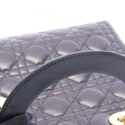 ディオール LADY DIOR レザーハンドバッグ