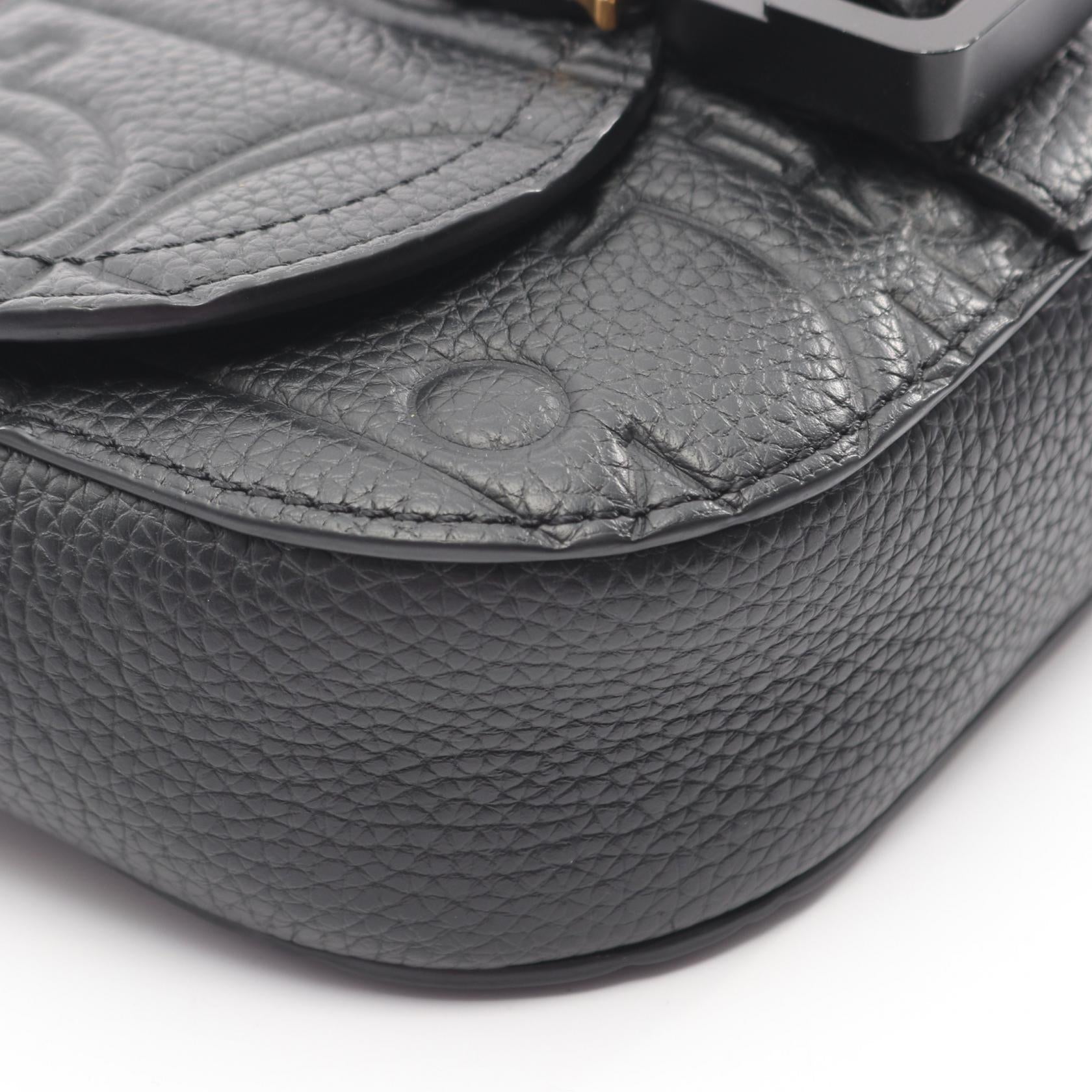 クリスチャンディオール SADDLE メッセンジャー ミニ グラビティ レザー ショルダーバッグ
