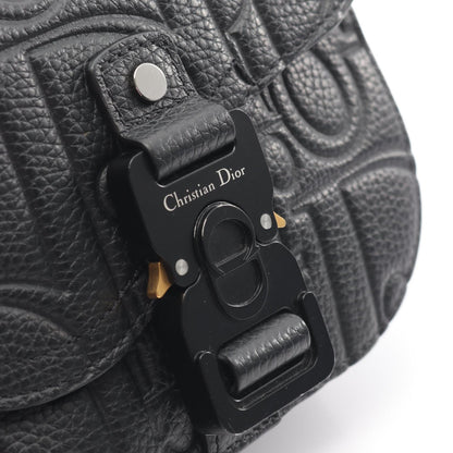 クリスチャンディオール SADDLE メッセンジャー ミニ グラビティ レザー ショルダーバッグ