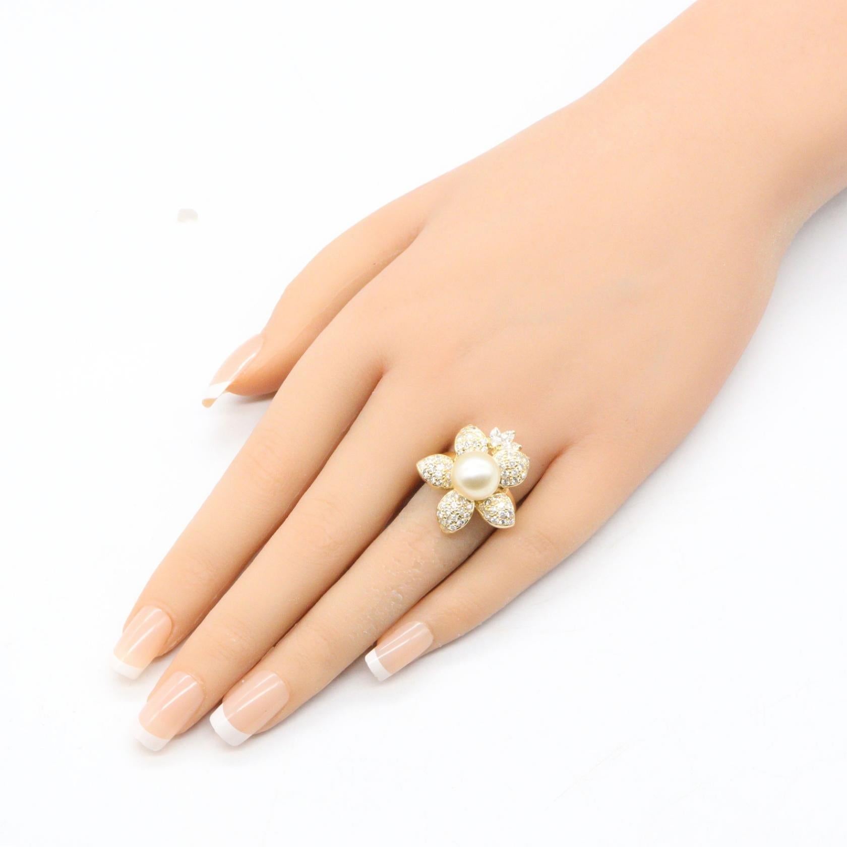 JEWELRY Au750ダイヤモンドパールリング
