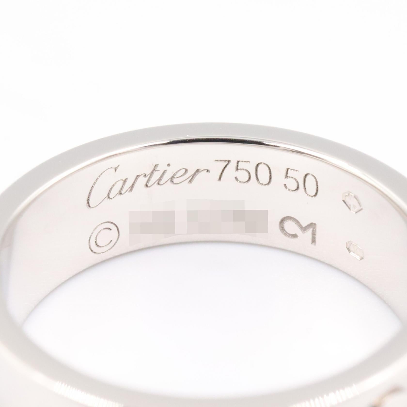 カルティエ ラブ Au750ホワイトゴールド リング 9号