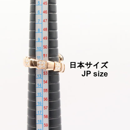 ブルガリ セルペンティ ヴァイパー K18PG ダイヤモンド オニキス リング 11.5号