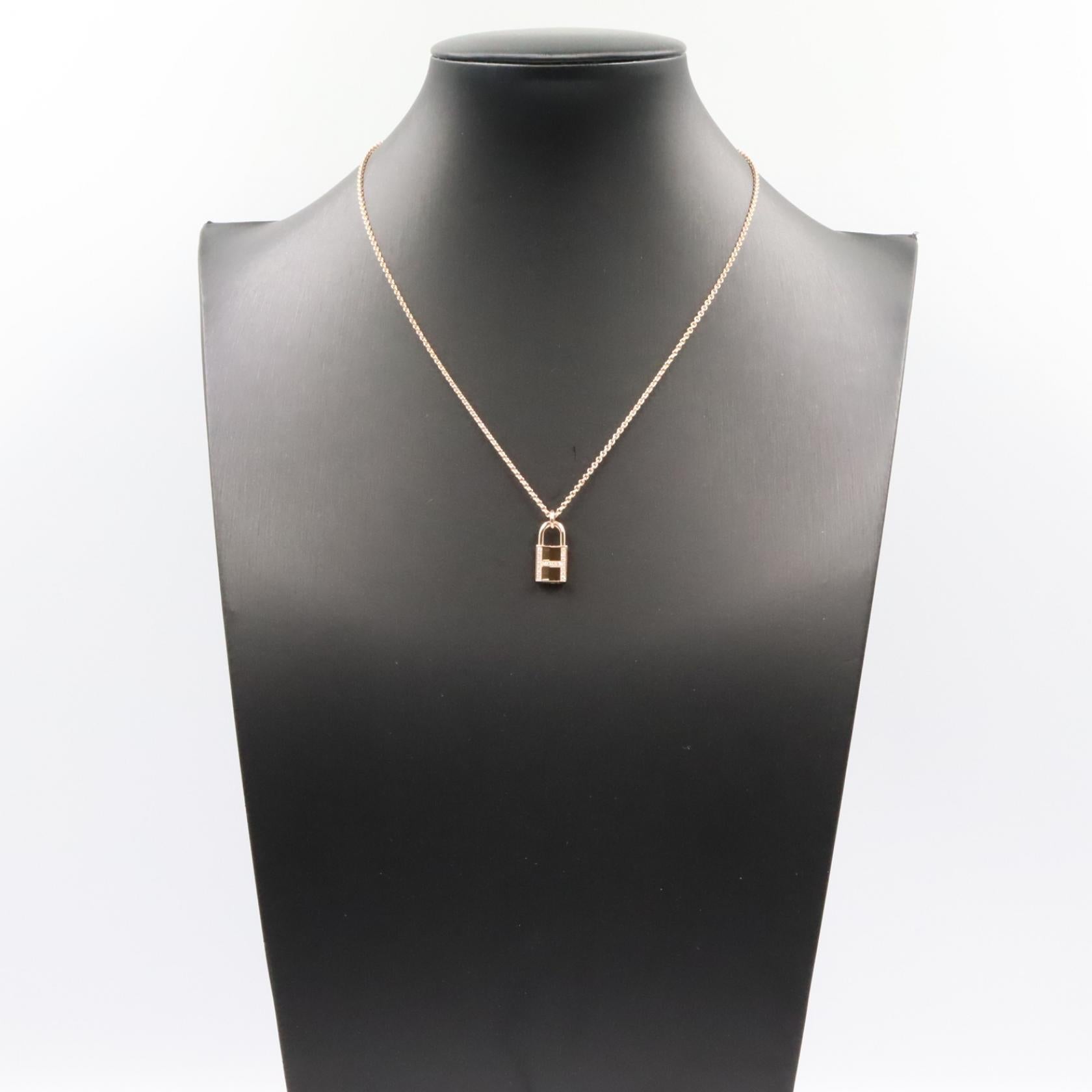 エルメス アミュレットカデナ K18PG ダイヤモンド ネックレス
