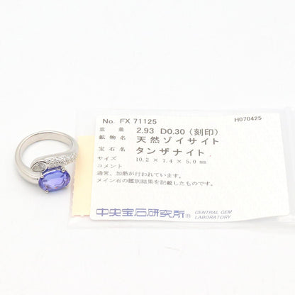 ジュエリー プラチナ ダイヤモンド タンザナイト リング