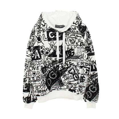 ドルチェ＆ガッバーナ FLOCKED GRAFFITI PRINT コットンパーカー