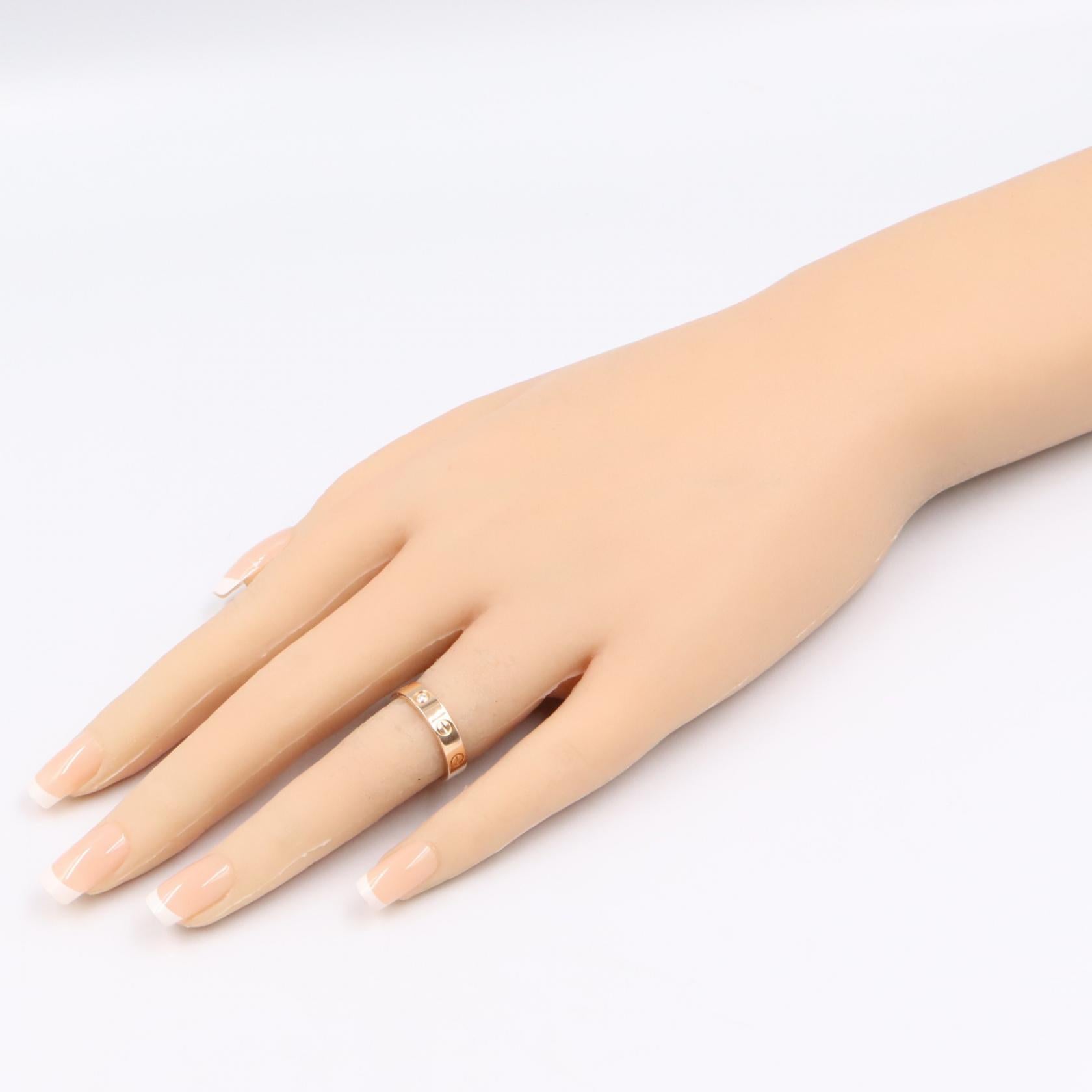 カルティエ ミニラブリング Au750 ダイヤモンドリング 8.5号