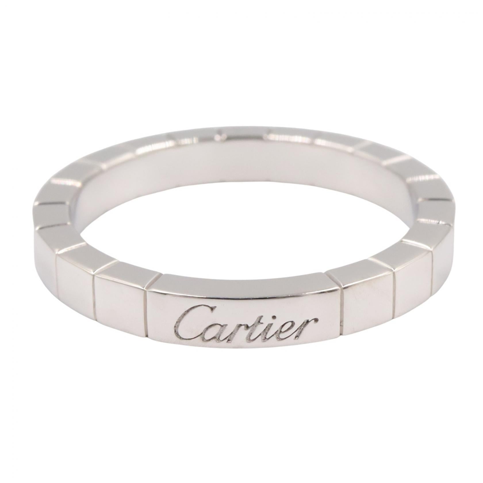 カルティエ ラニエール Au750ホワイトゴールド リング 18号
