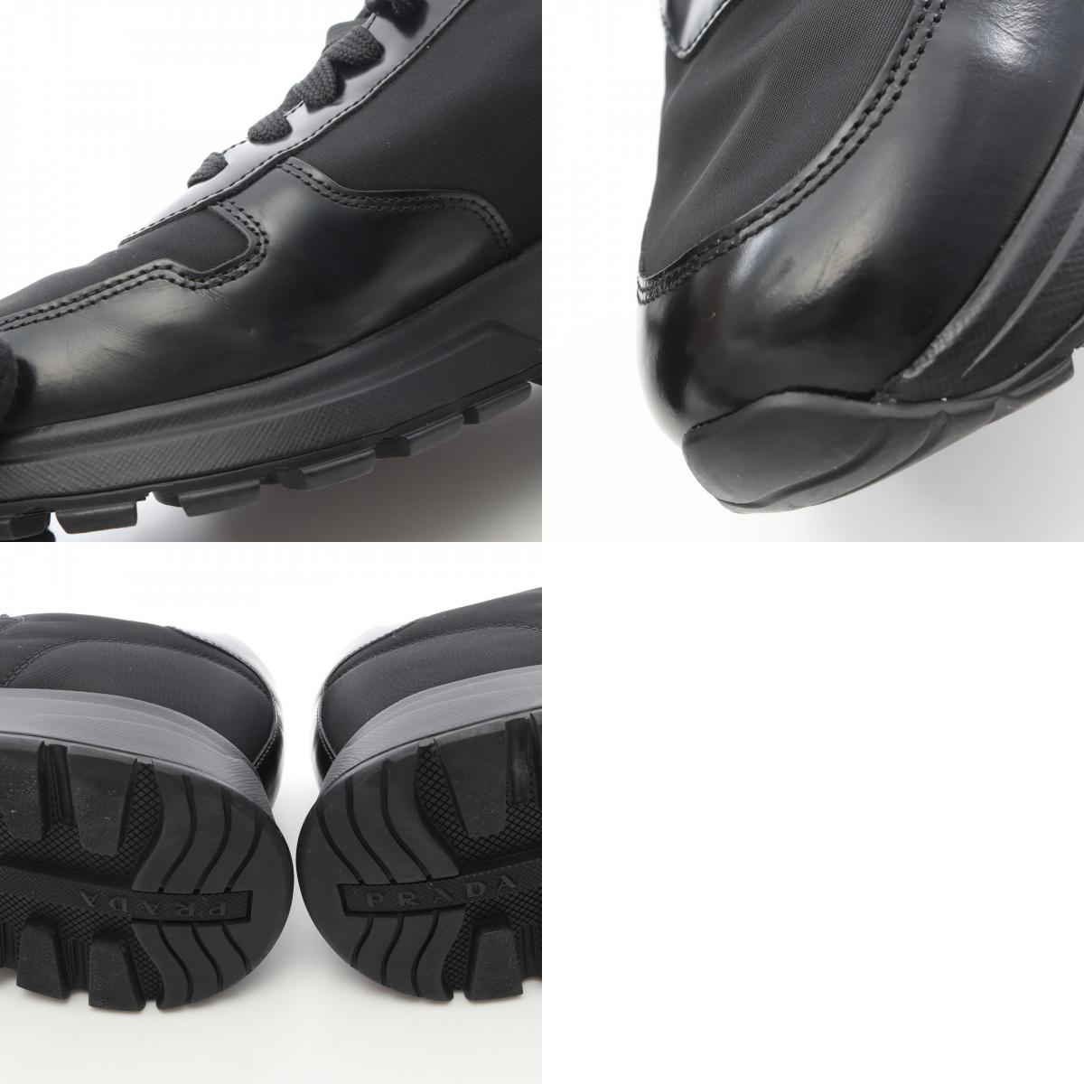 プラダ Re-Nylon レザースニーカー