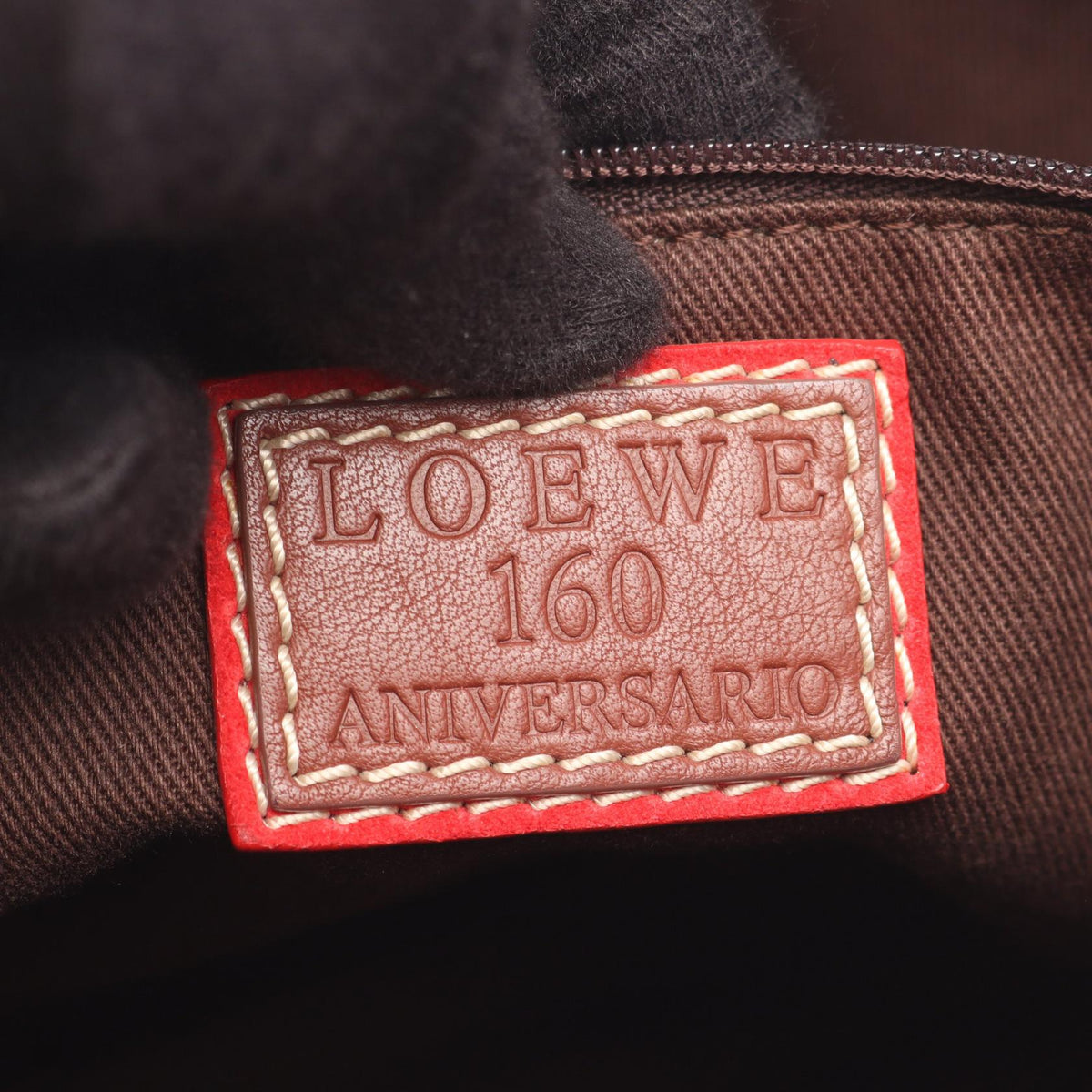 ロエベ 160th Anniversary キャンバス スエード レザー ショルダーバッグ