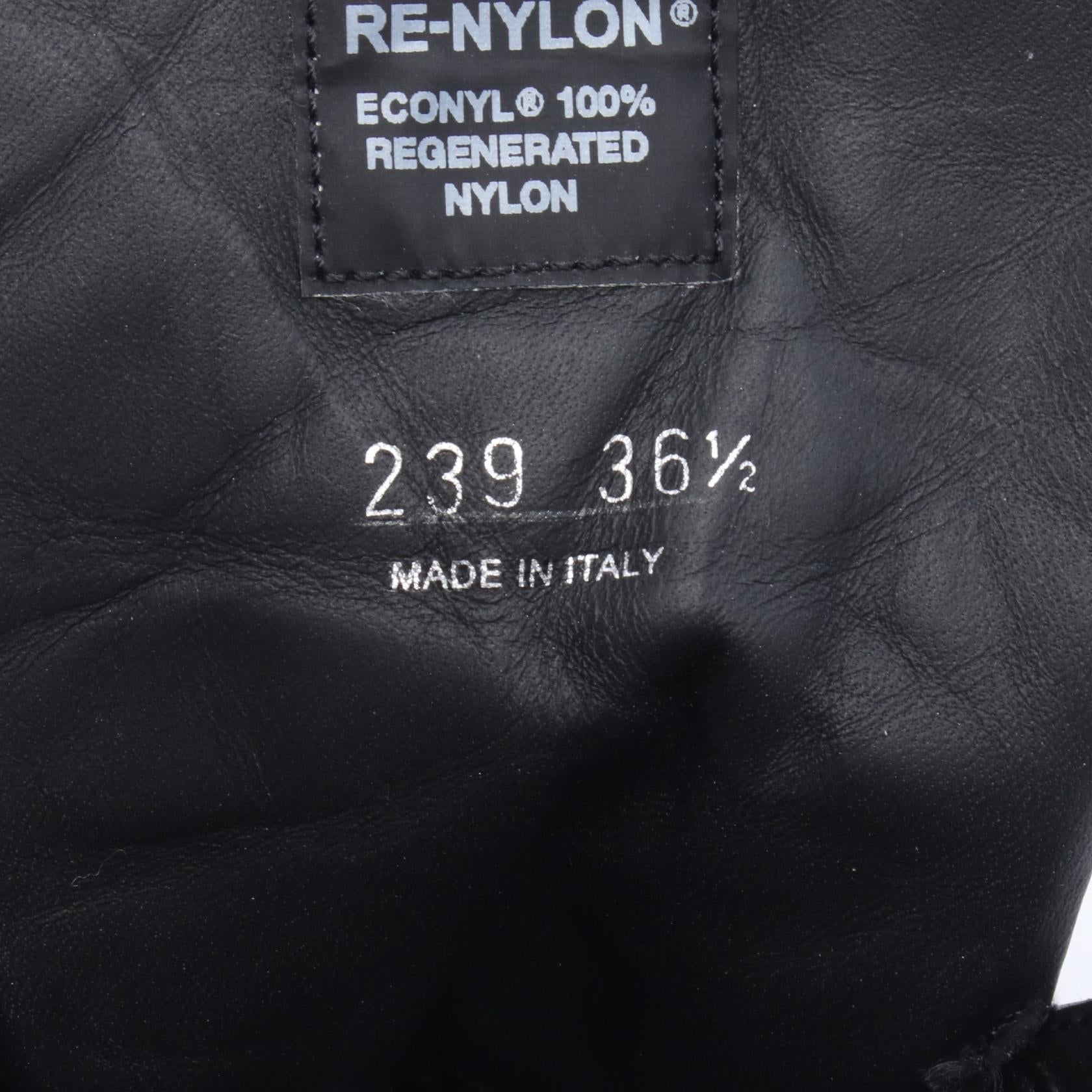 プラダ Re-Nylon レザーショートブーツ