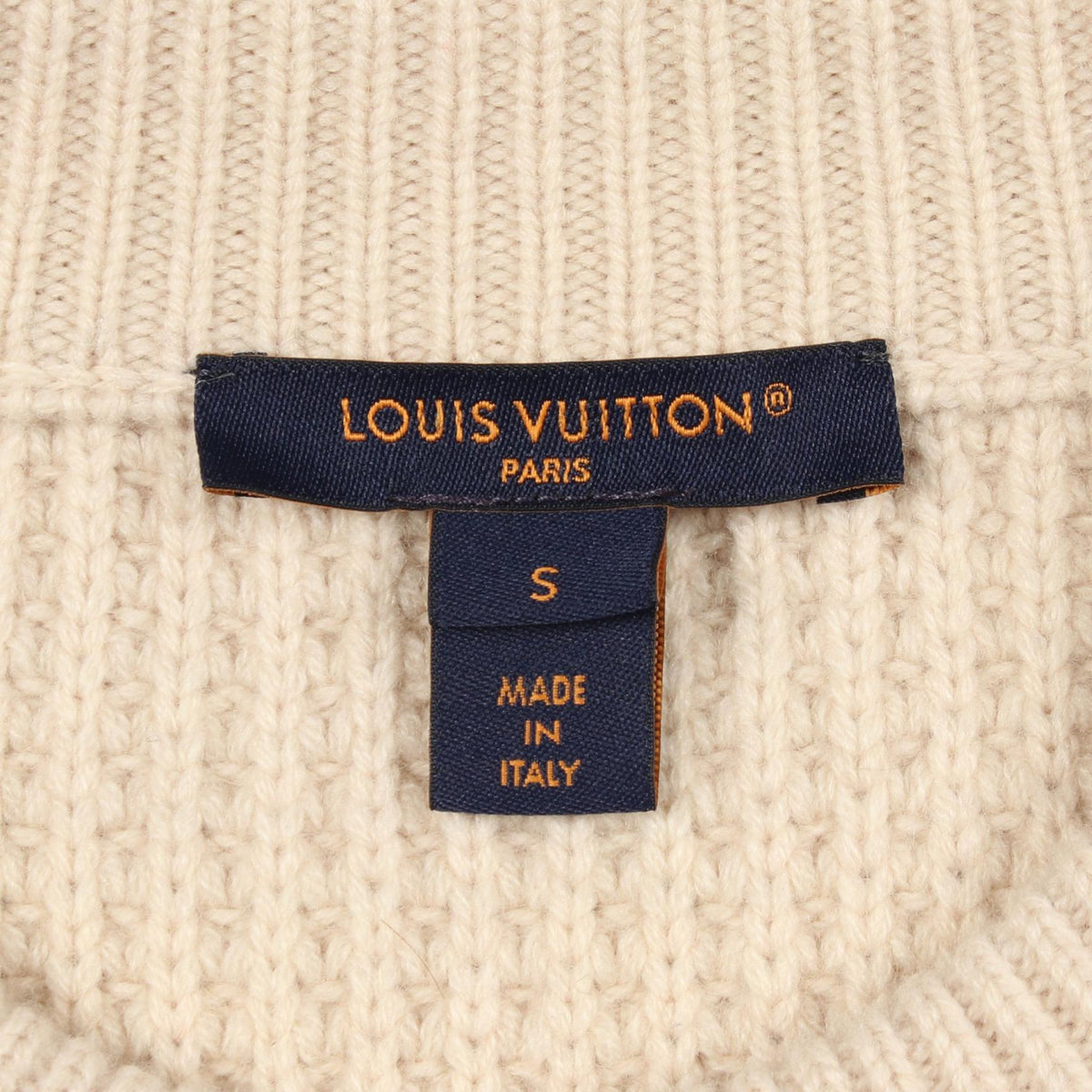 ルイヴィトン チェーン クルーネック ウールカシミヤニットトップス