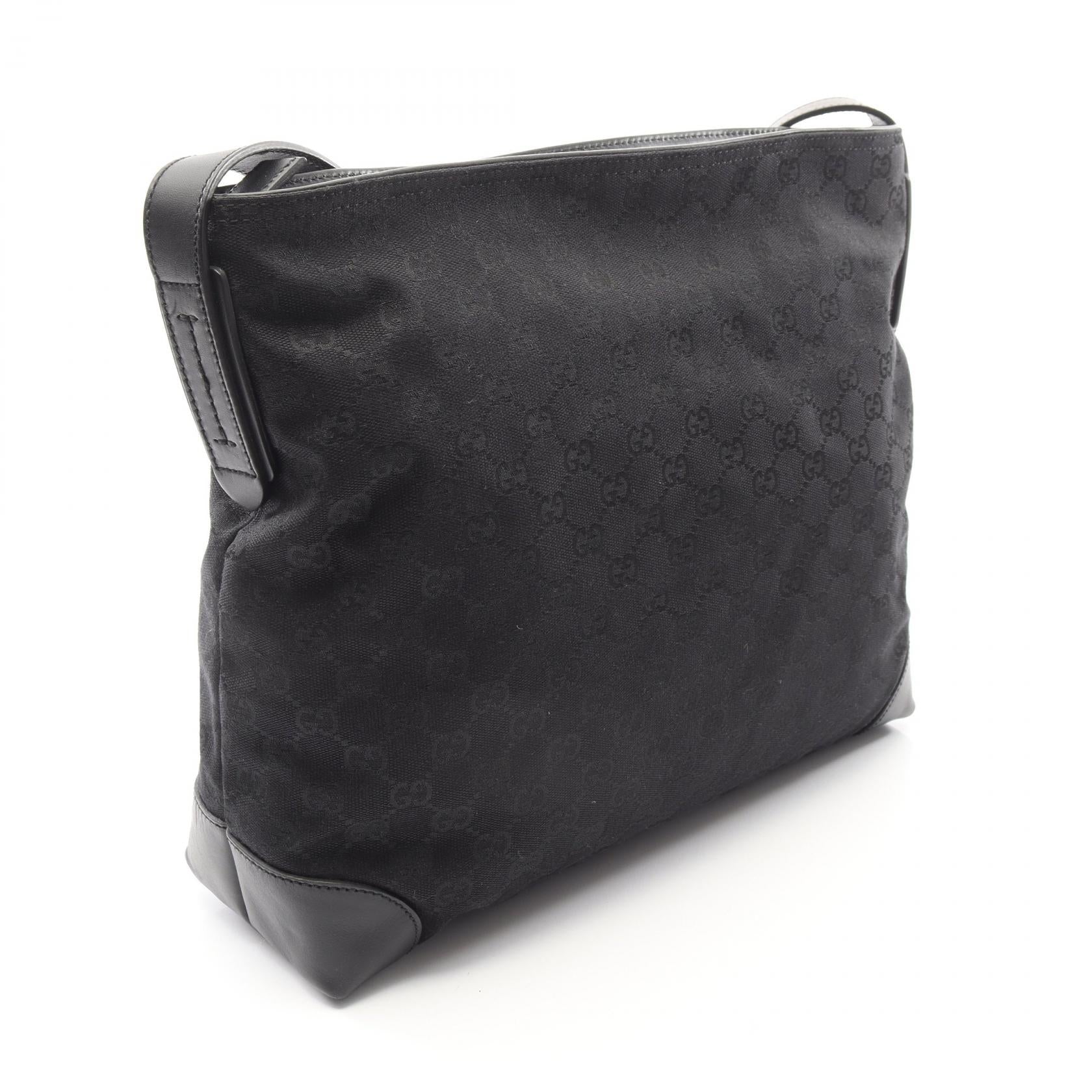 グッチ Gキャンバス キャンバス レザー ショルダーバッグ