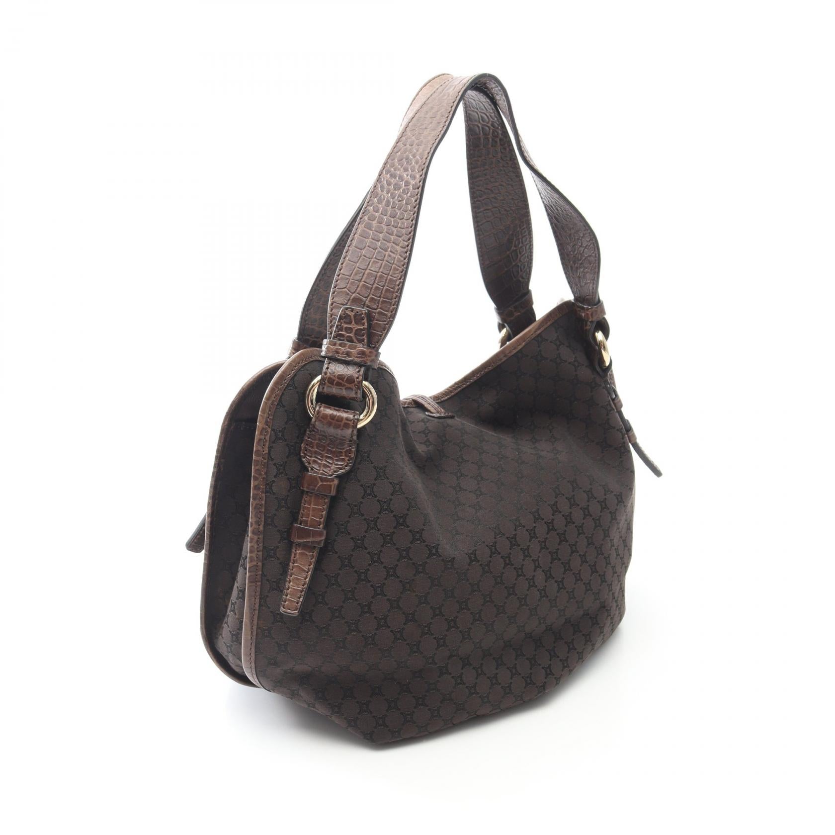 セリーヌ ビタースウィート マカダム レザー ハンドバッグ