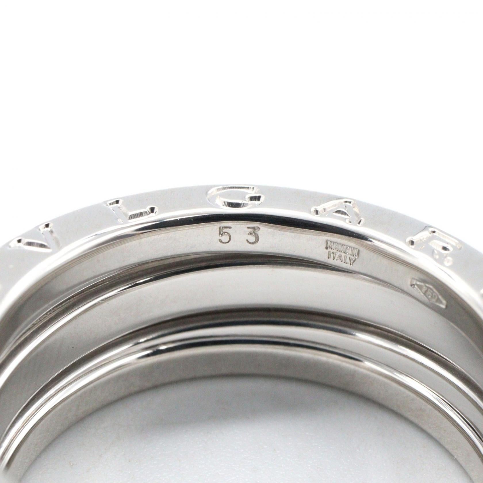 ブルガリ ビーゼロワン Au750ホワイトゴールド リング 53号