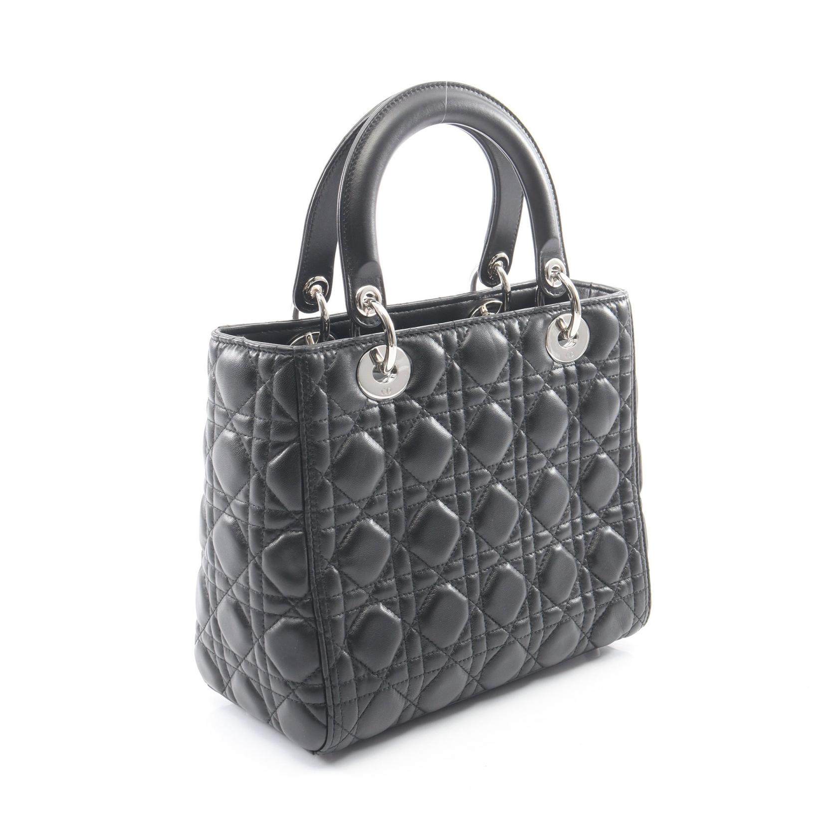 ディオール LADY DIOR レザーハンドバッグ