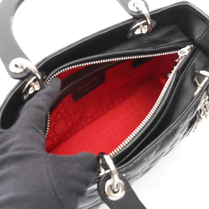 ディオール LADY DIOR レザーハンドバッグ