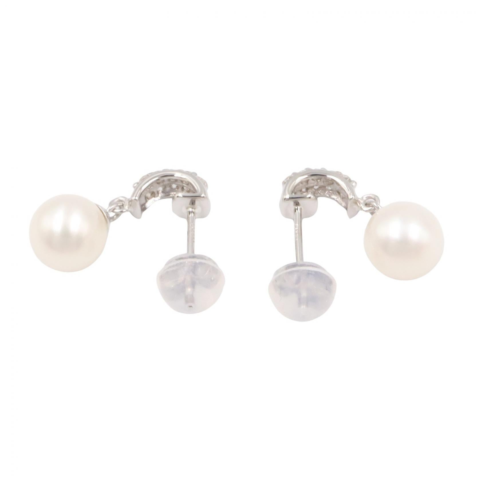 ジュエリー 淡水パール ダイヤモンド Pt900プラチナ ピアス