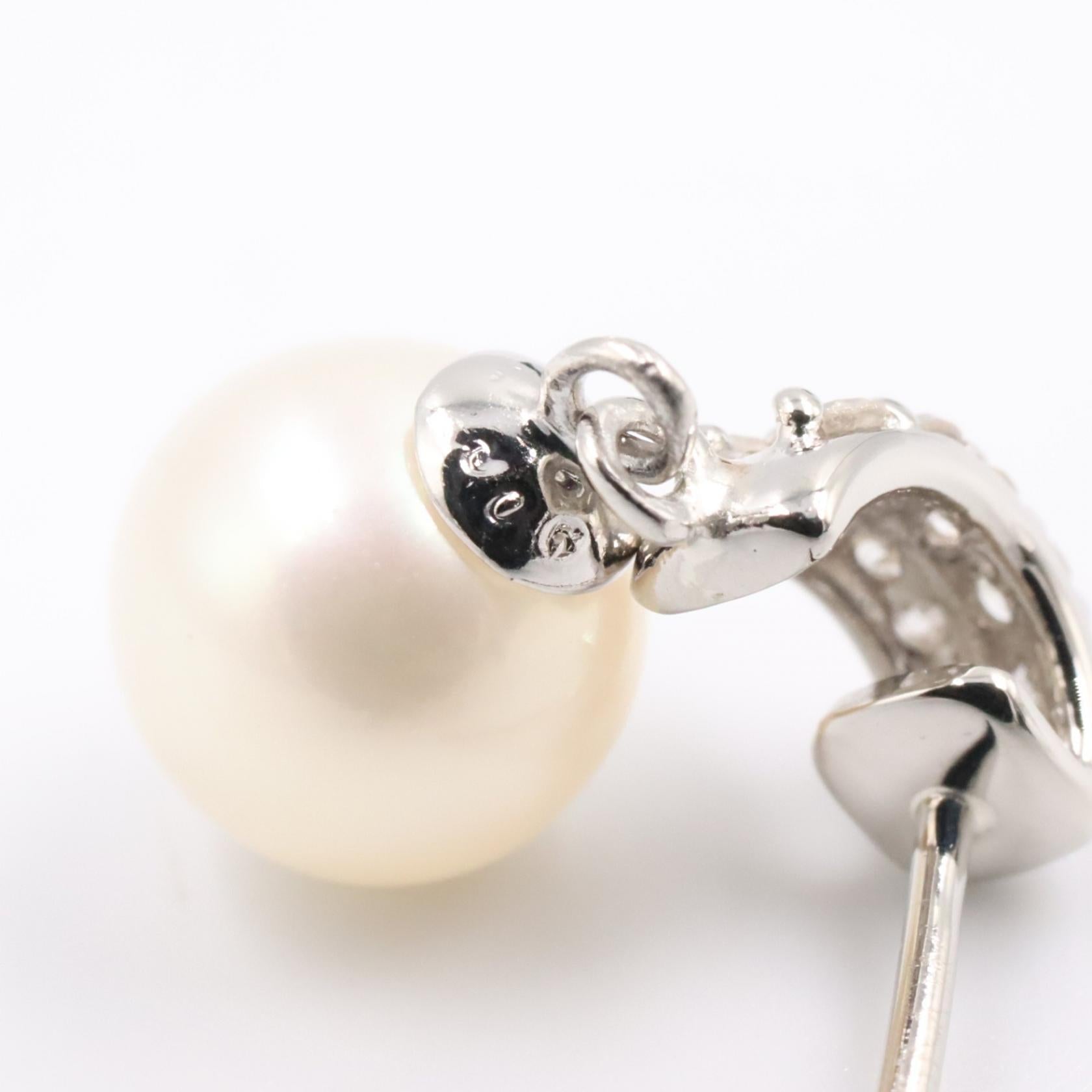ジュエリー 淡水パール ダイヤモンド Pt900プラチナ ピアス