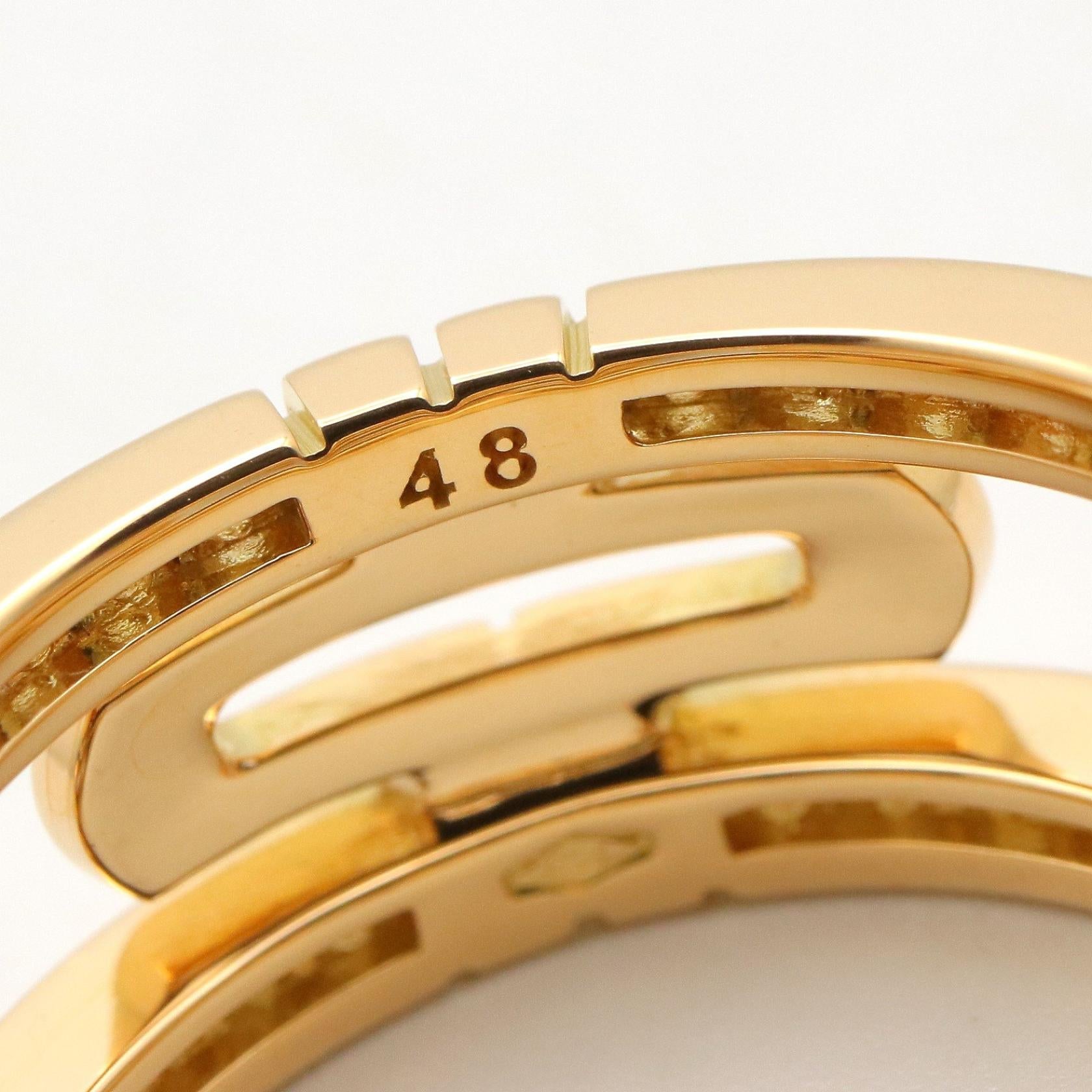ブルガリ パレンテシ Au750 ダイヤモンドリング 7.5号