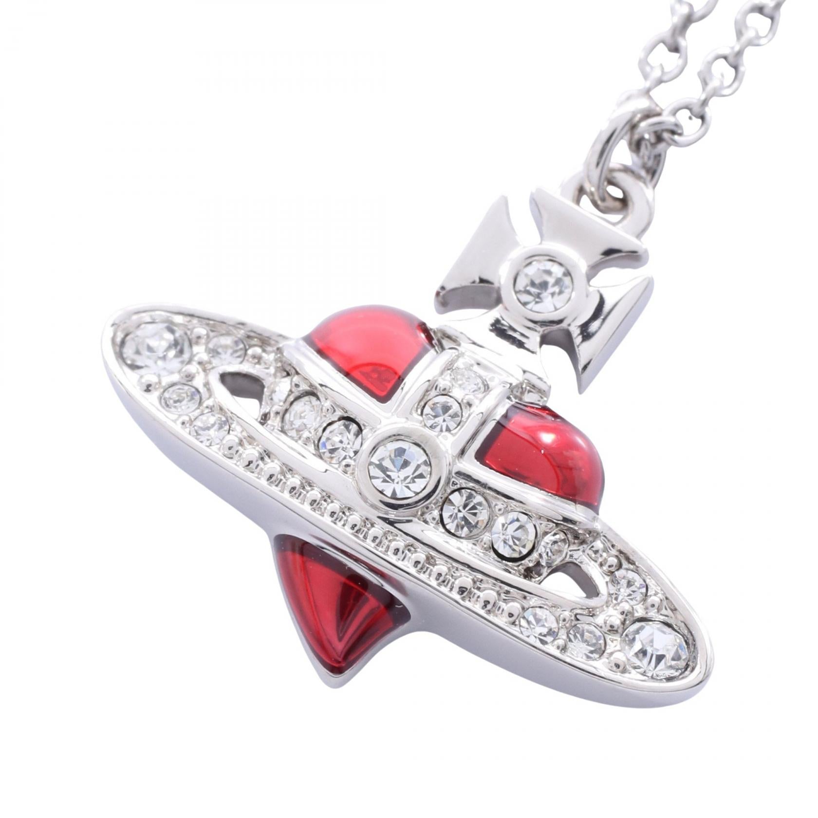 ヴィヴィアンウエストウッド DIAMANTE HEART ステンレススチール ネックレス