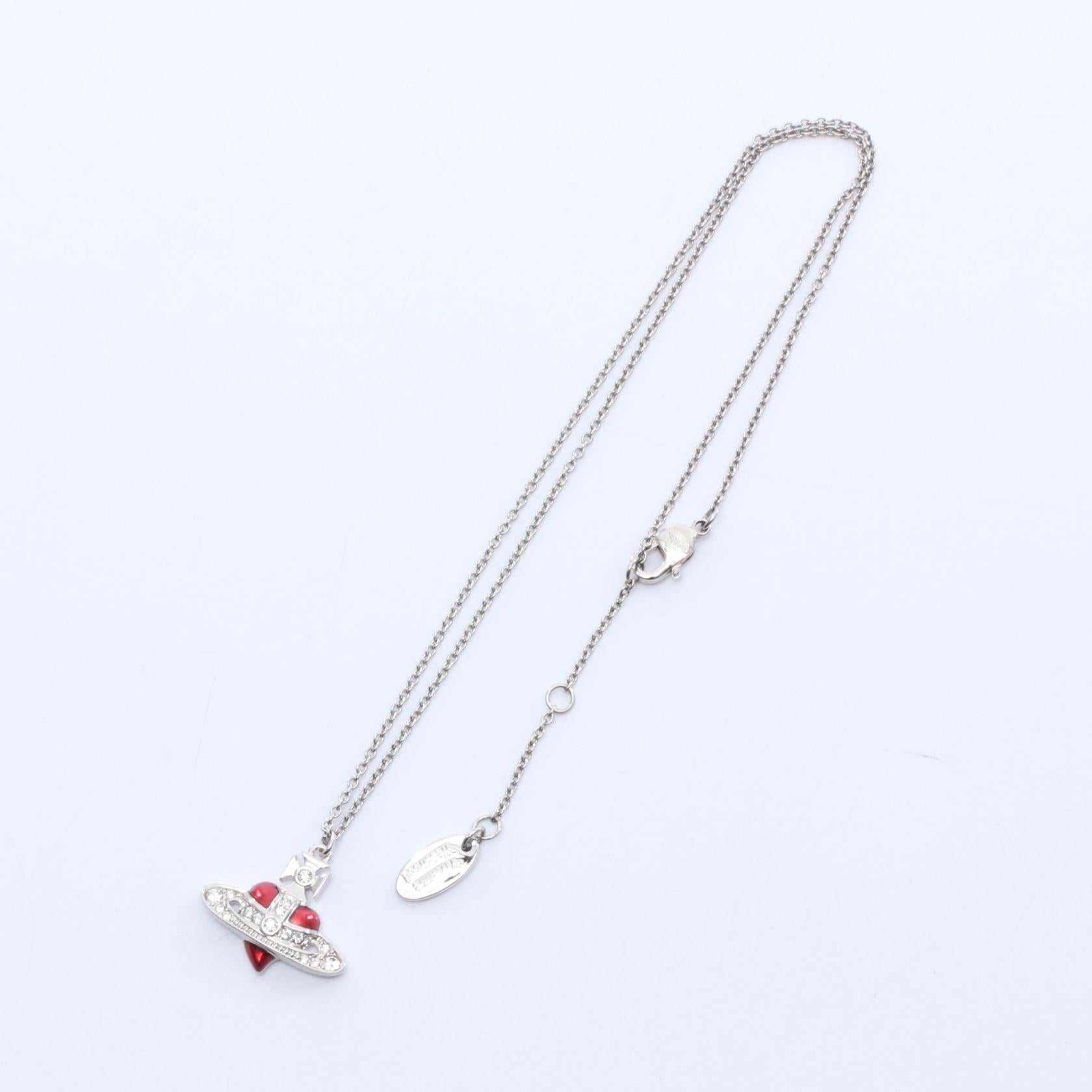 ヴィヴィアンウエストウッド DIAMANTE HEART ステンレススチール ネックレス