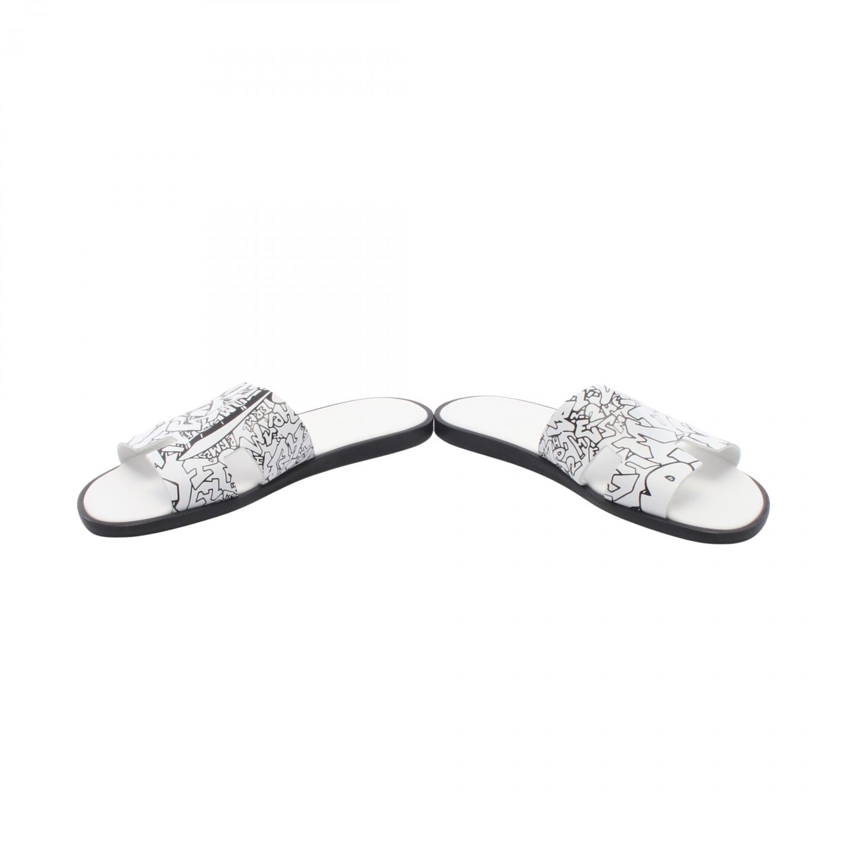エルメス イズミールグラフ レザー サンダル