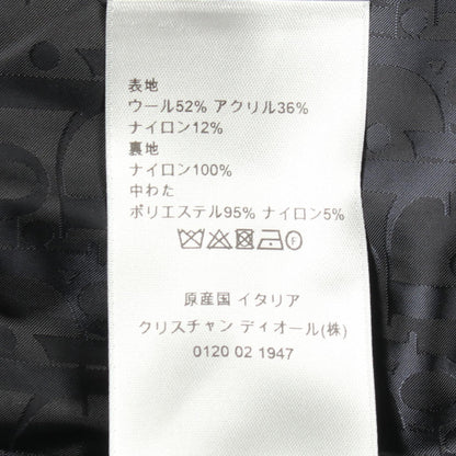 ディオール 中綿入りウールノーカラージャケット