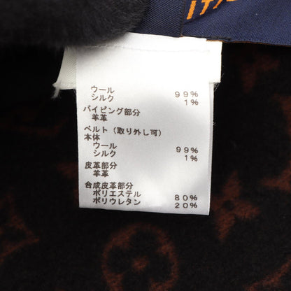 ルイヴィトン フーデッドラップケープ ウールシルクコート