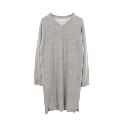 エルメス Vネックワンピース カシミヤ ワンピース36