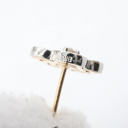 ジュエリー Au750ホワイトゴールド イエローサファイア ダイヤモンドピアス