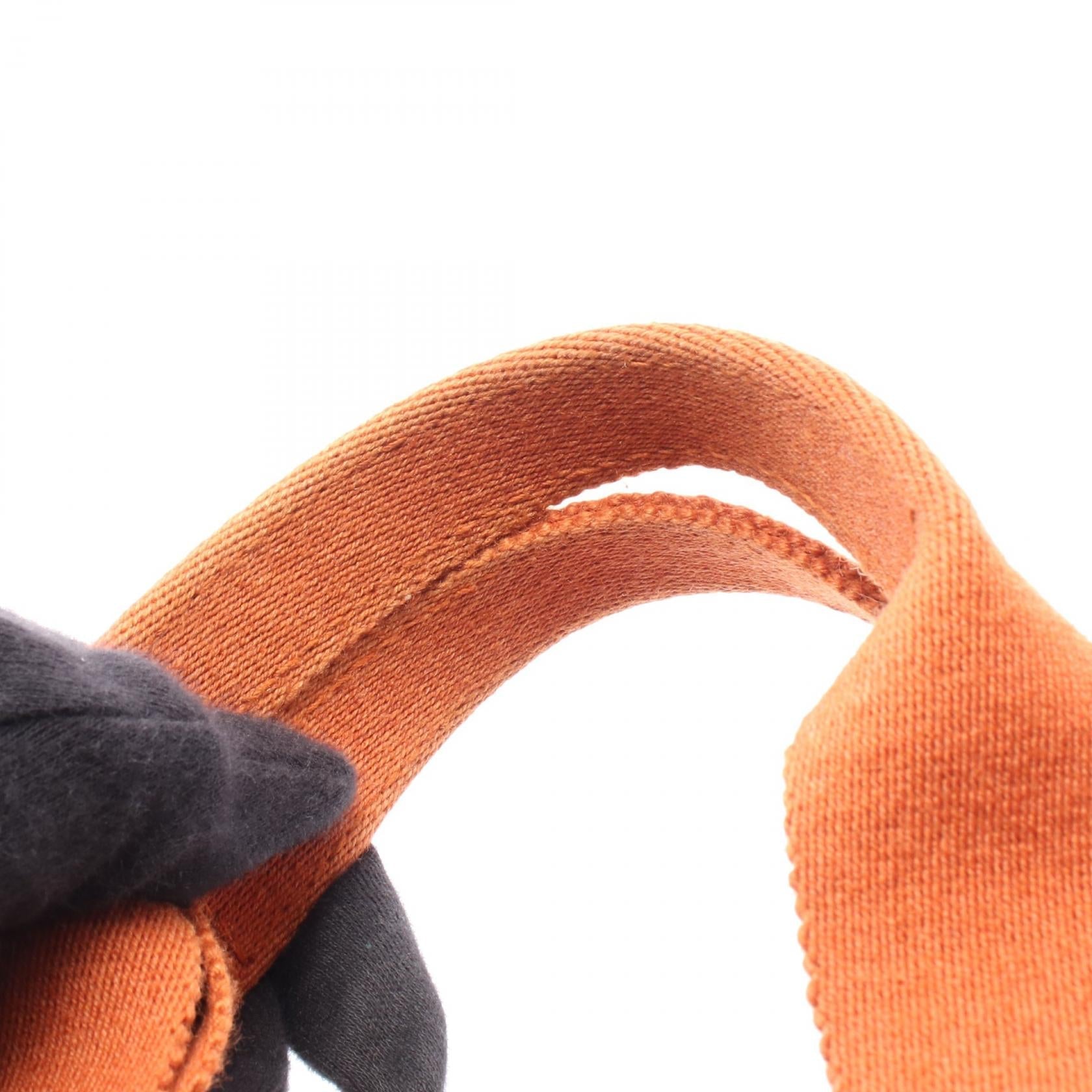 エルメス ヴァルパライソPM トワルシェブロン レザー ハンドバッグ