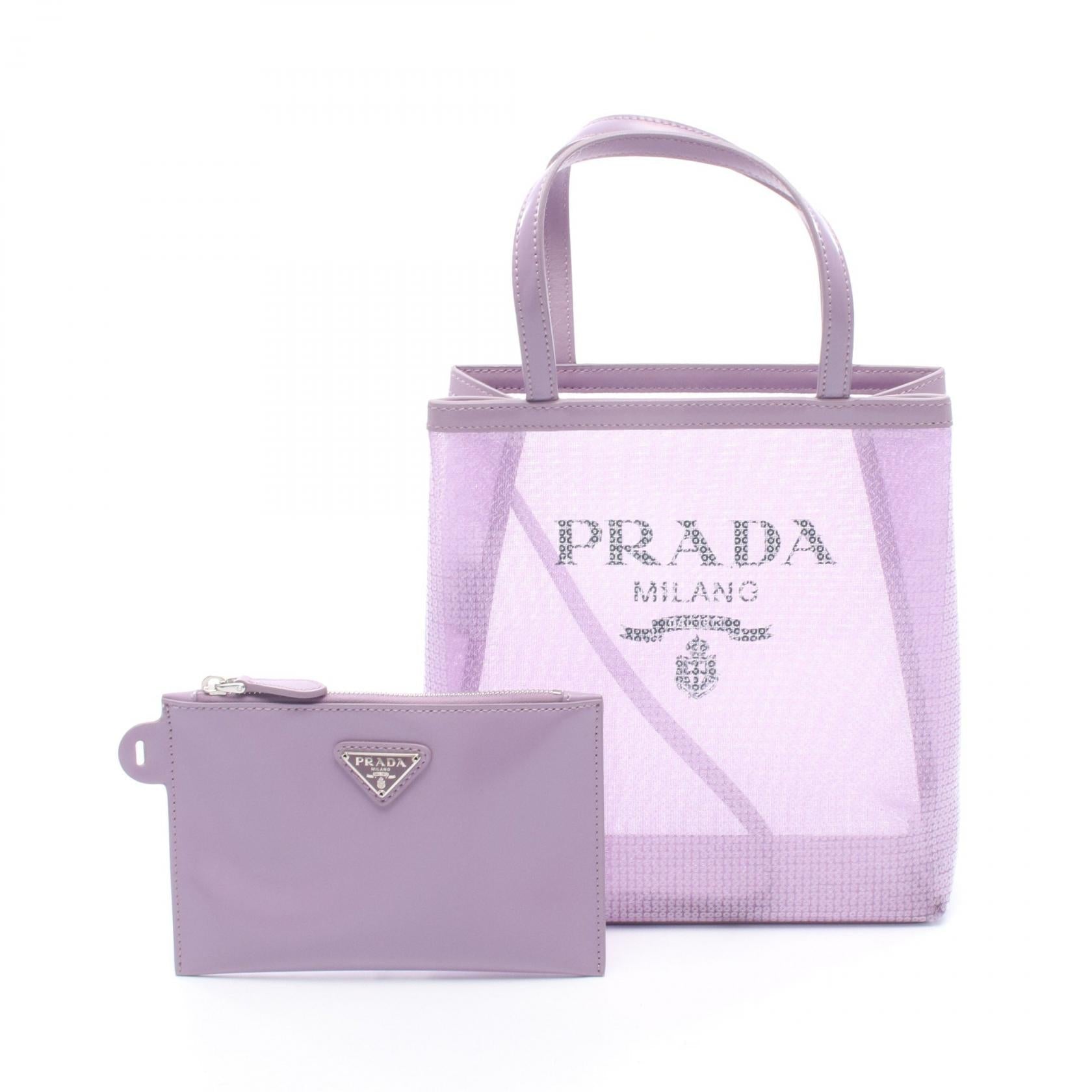 プラダ RETE PAILLETTES レザー メッシュ トートバッグ