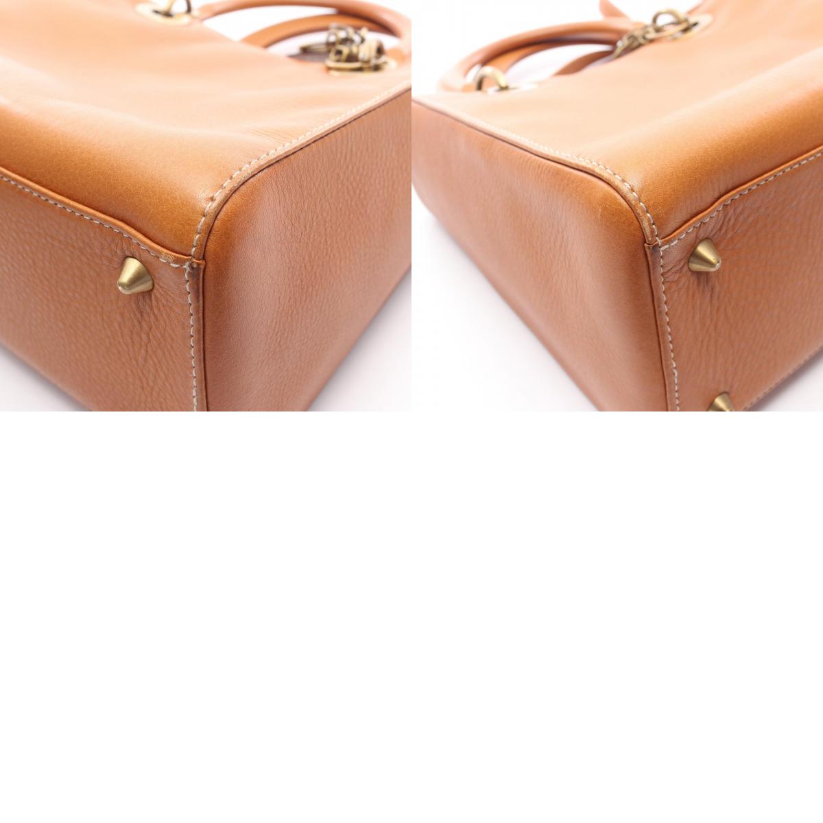 ディオール LADY DIOR レザー ハンドバッグ