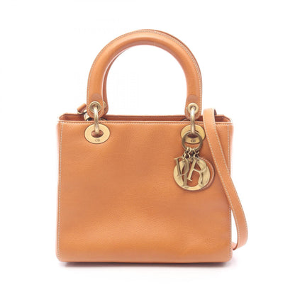 ディオール LADY DIOR レザー ハンドバッグ
