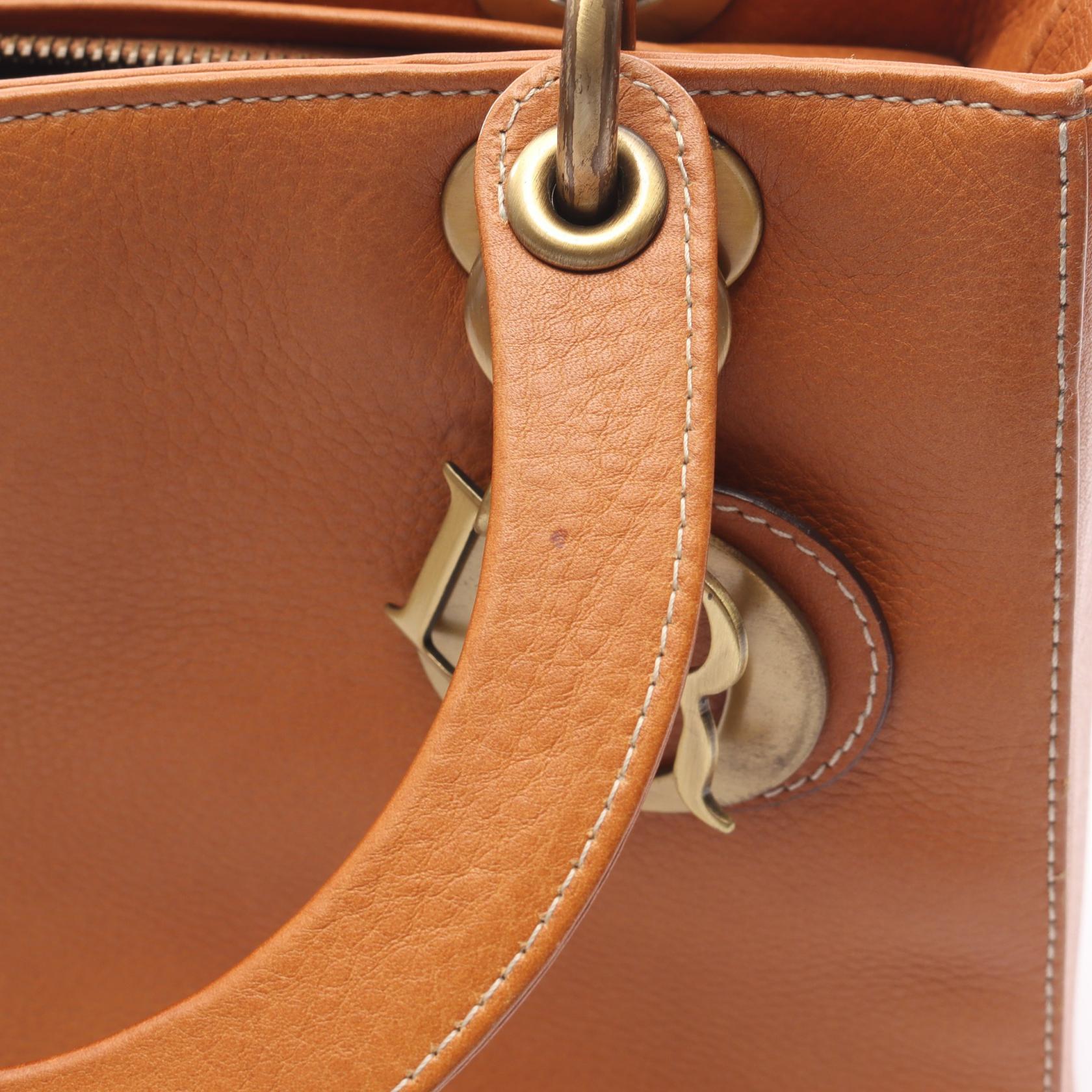 ディオール LADY DIOR レザー ハンドバッグ