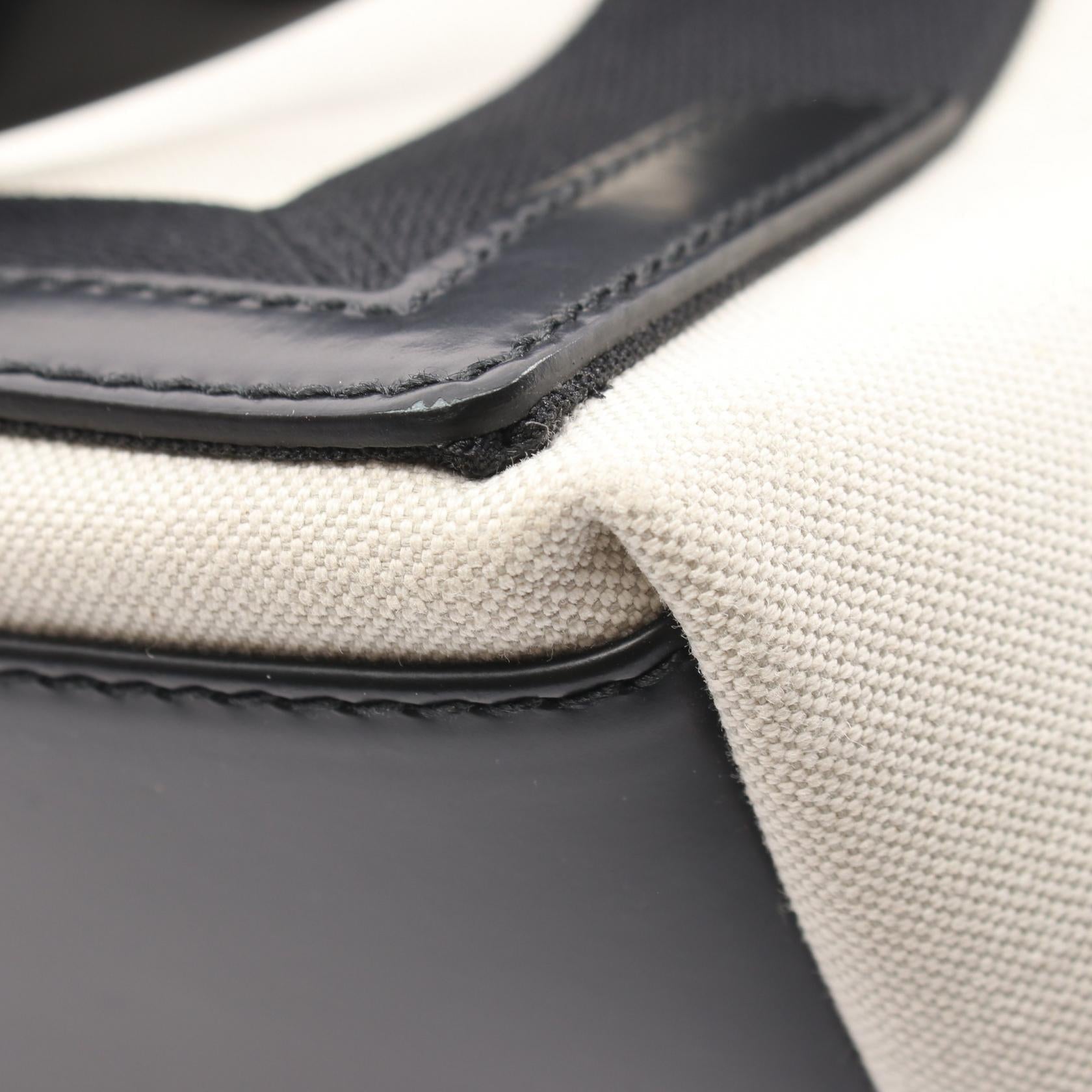 バレンシアガ NAVY CABAS S キャンバス レザー トートバッグ