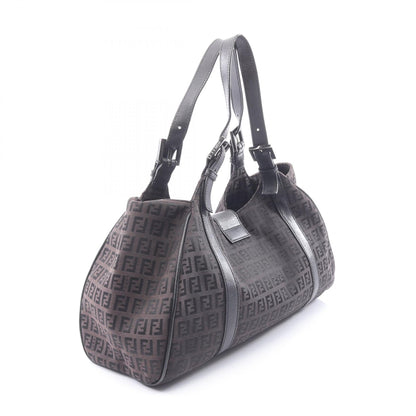 フェンディ ズッキーノ キャンバス レザー ハンドバッグ