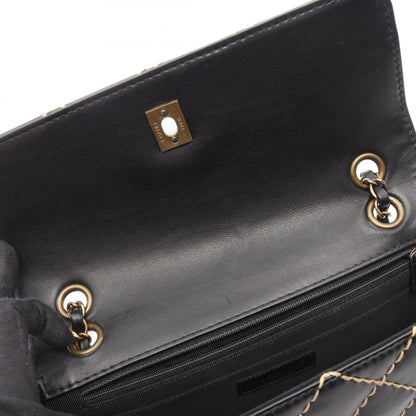 シャネル ワイルドステッチ レザーショルダーバッグ