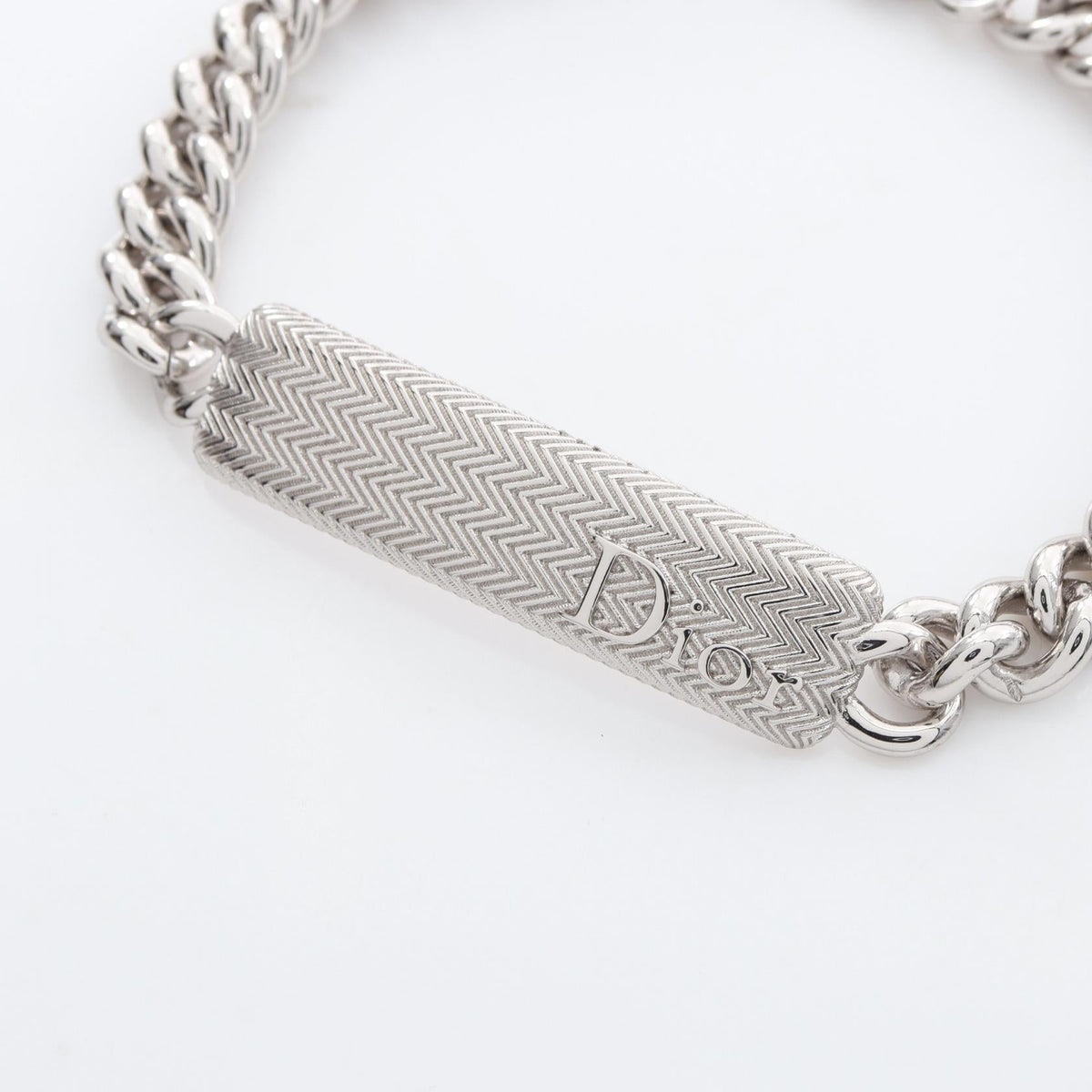 ディオール Guilloche Chain Link Bracelet ステンレススチール ブレスレット