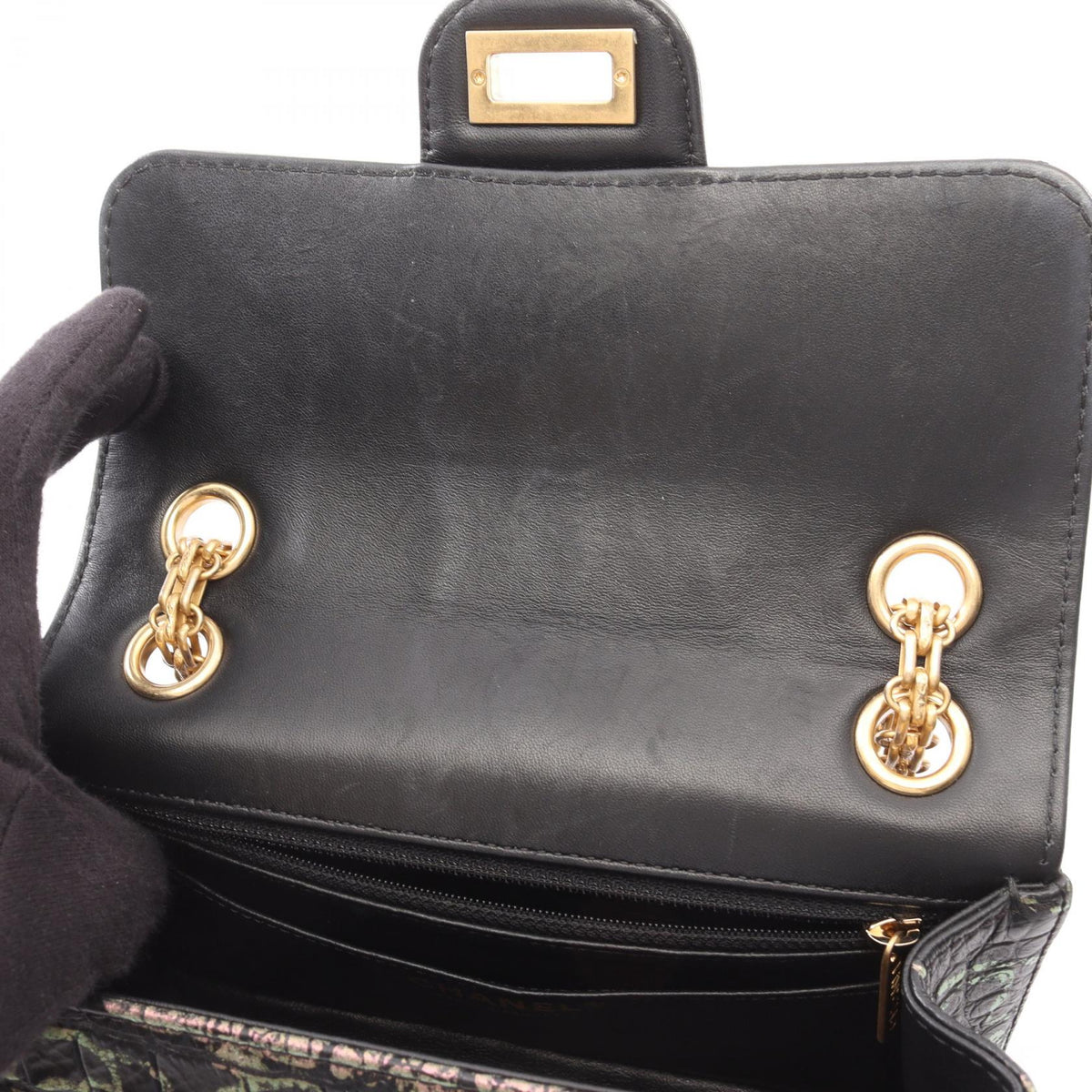 シャネル 2.55 レザー ショルダーバッグ
