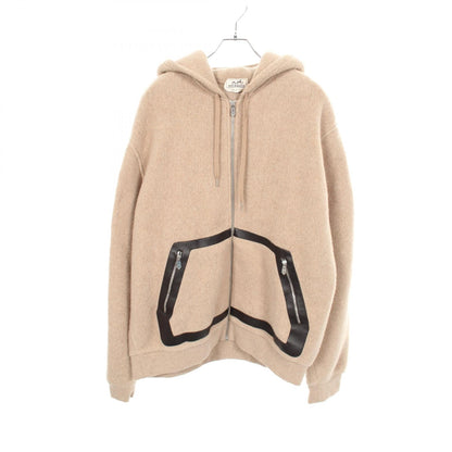 エルメス ウールカシミヤレザー フード付きジャケット XXL