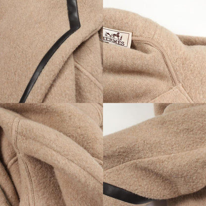 エルメス ウールカシミヤレザー フード付きジャケット XXL