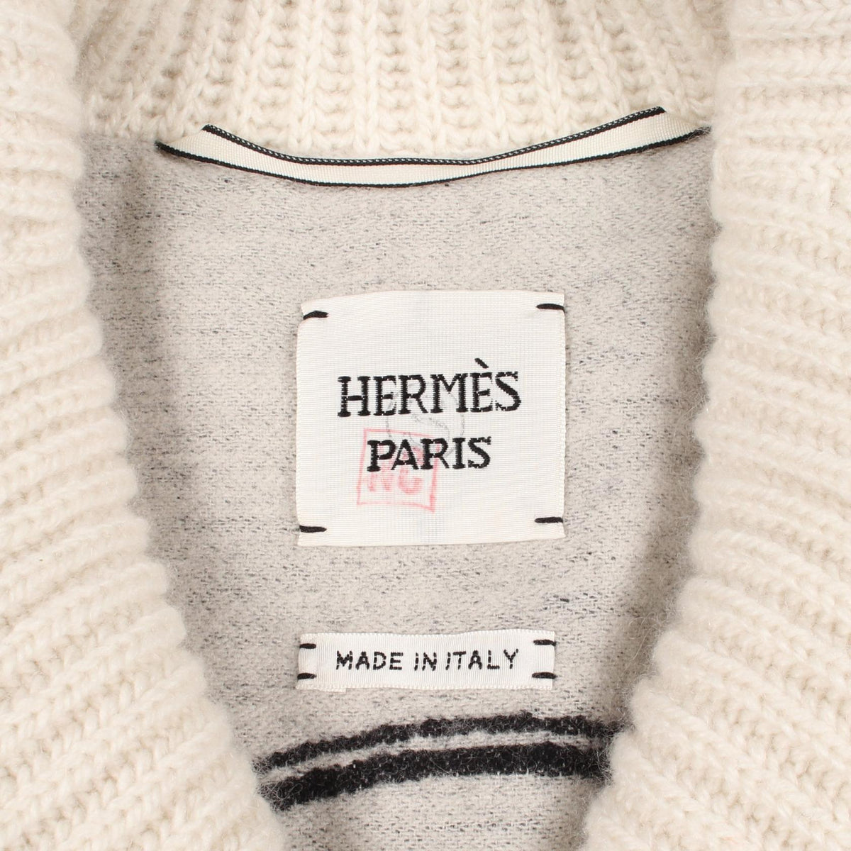 エルメス ニット切替 レザーコート